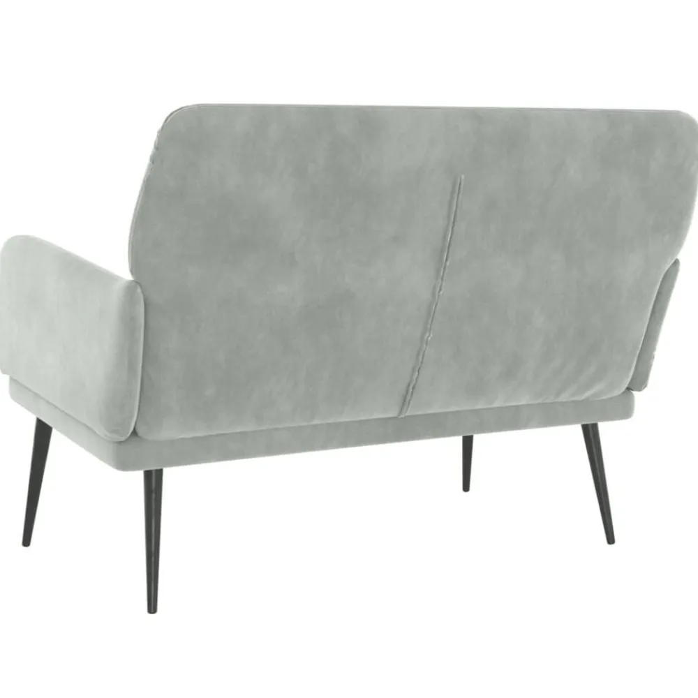 vidaXL Banco de terciopelo 108x79x79 cm Gris claro Online