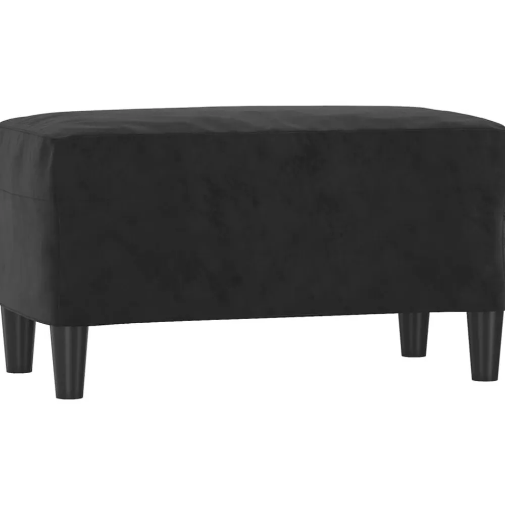 vidaXL Banco de terciopelo 70x35x41 cm Negro Clearance