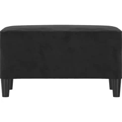 vidaXL Banco de terciopelo 70x35x41 cm Negro Clearance