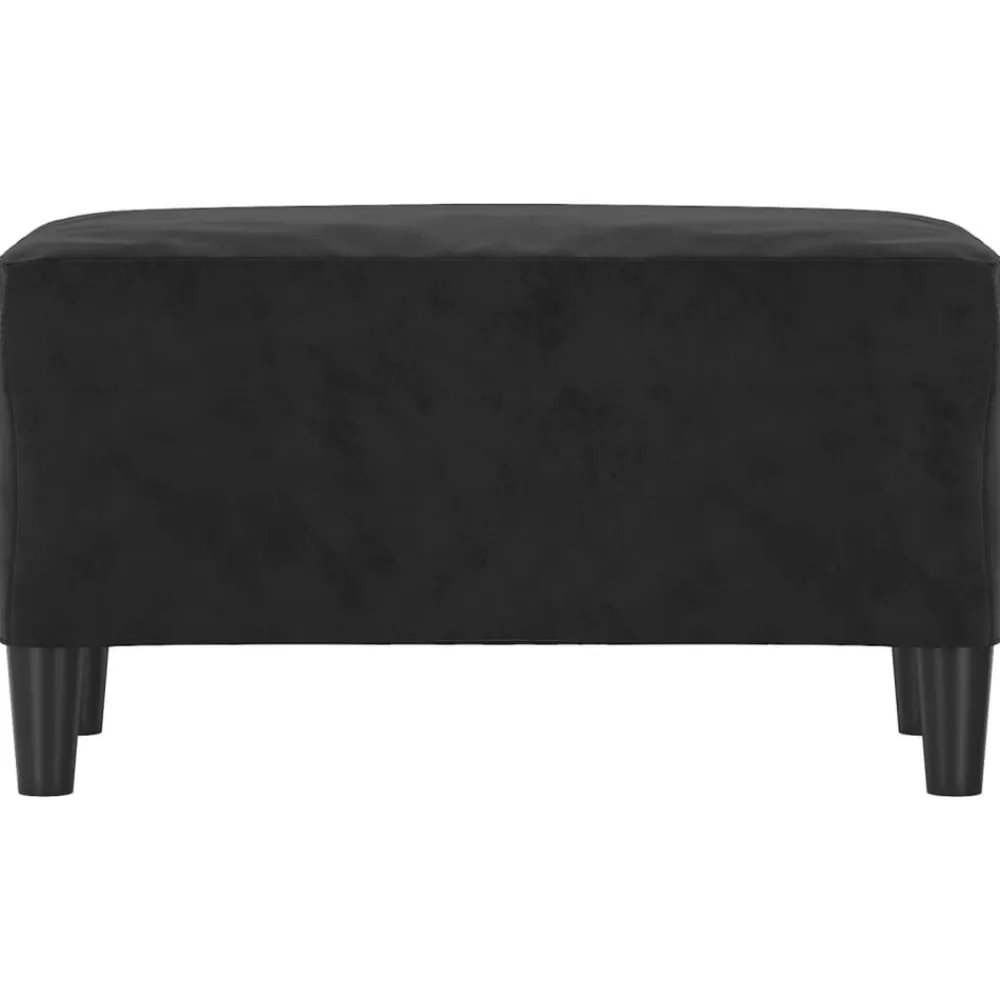 vidaXL Banco de terciopelo 70x35x41 cm Negro Clearance