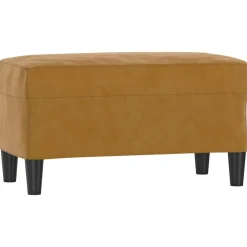 vidaXL Bancos-Banco de terciopelo marrón 70x35x41 cm