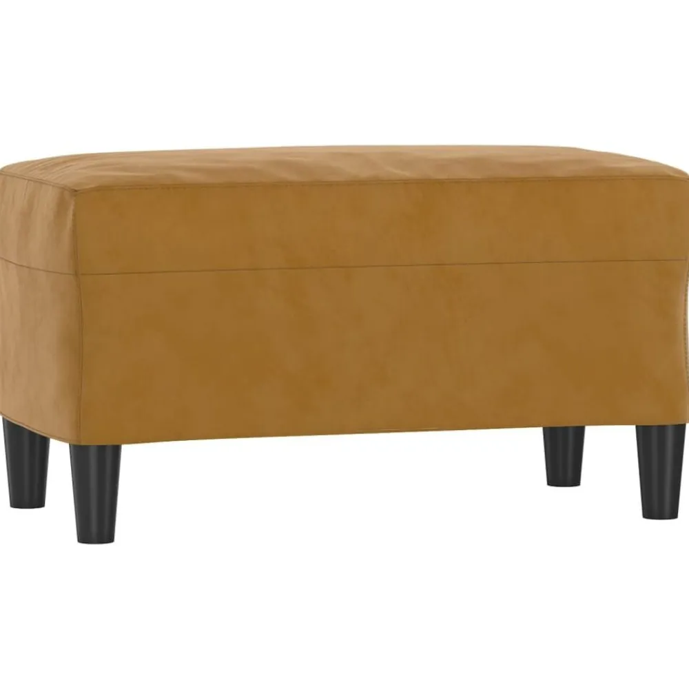 vidaXL Bancos-Banco de terciopelo marrón 70x35x41 cm