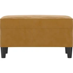 vidaXL Bancos-Banco de terciopelo marrón 70x35x41 cm