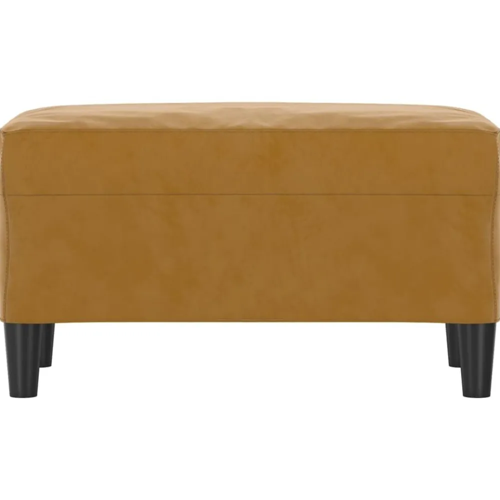 vidaXL Bancos-Banco de terciopelo marrón 70x35x41 cm