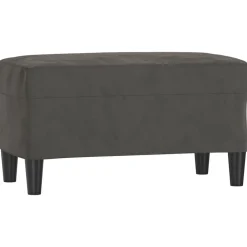 vidaXL Banco de terciopelo 70x35x41 cm Gris oscuro