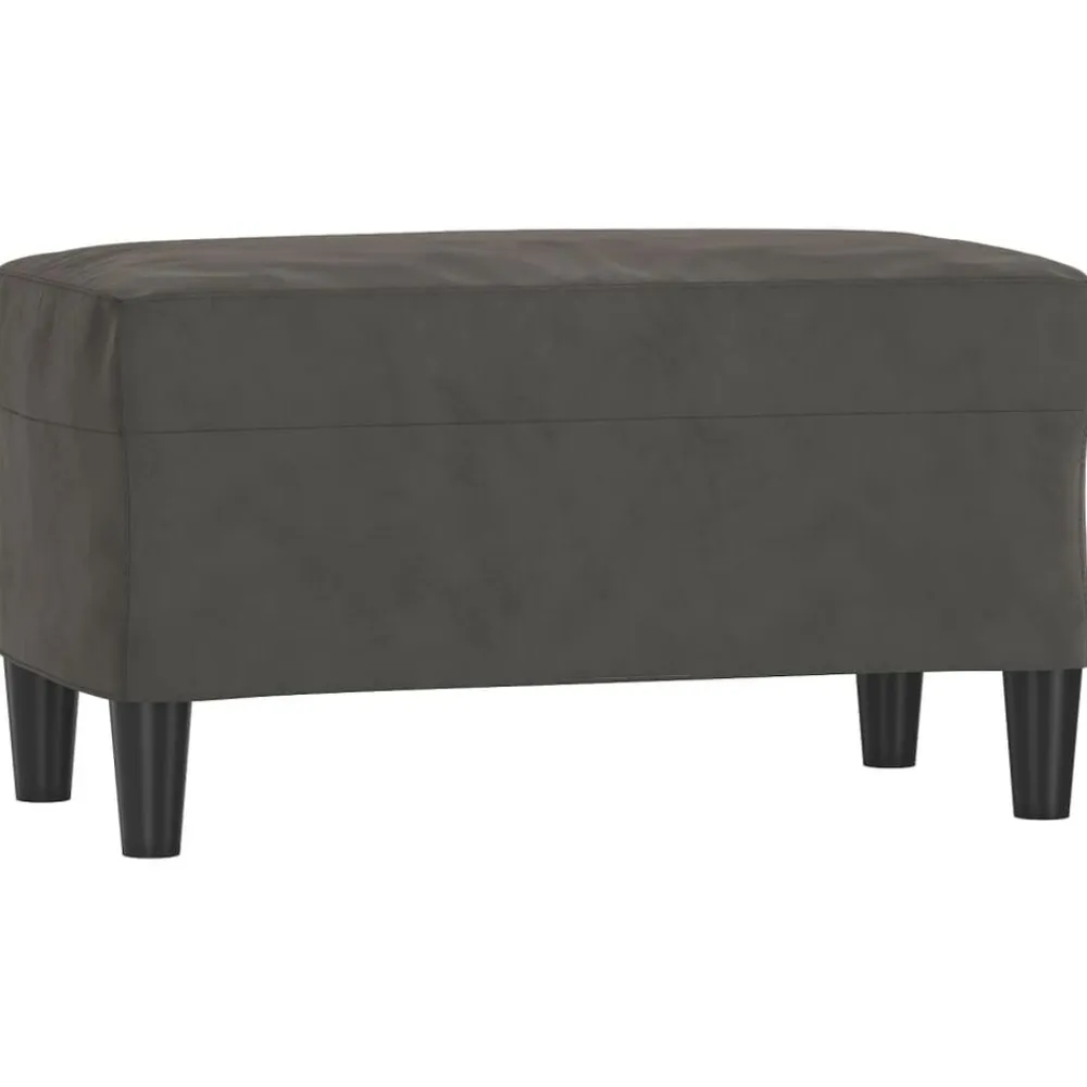 vidaXL Banco de terciopelo 70x35x41 cm Gris oscuro