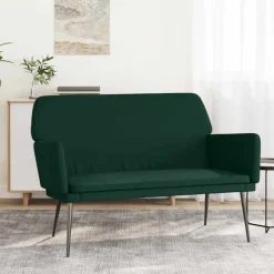vidaXL Banco de terciopelo 108x79x79 cm Verde oscuro