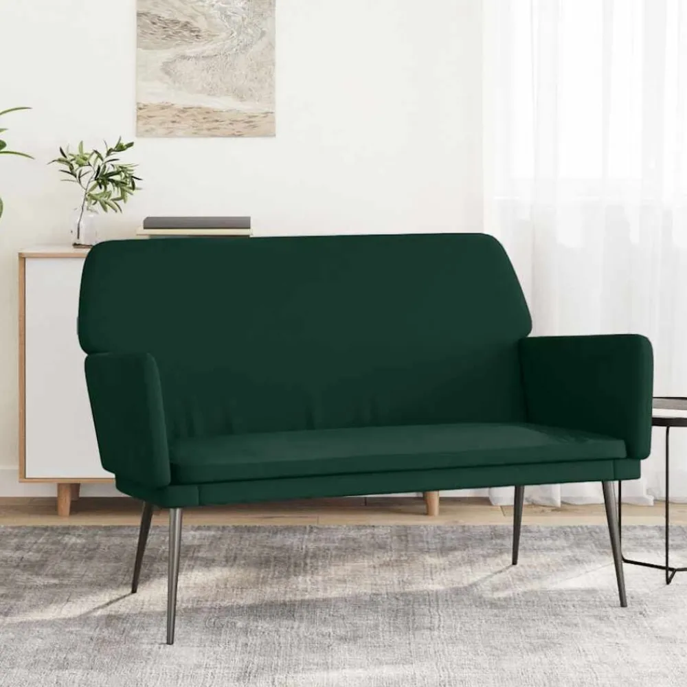 vidaXL Banco de terciopelo 108x79x79 cm Verde oscuro