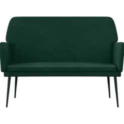 vidaXL Banco de terciopelo 108x79x79 cm Verde oscuro