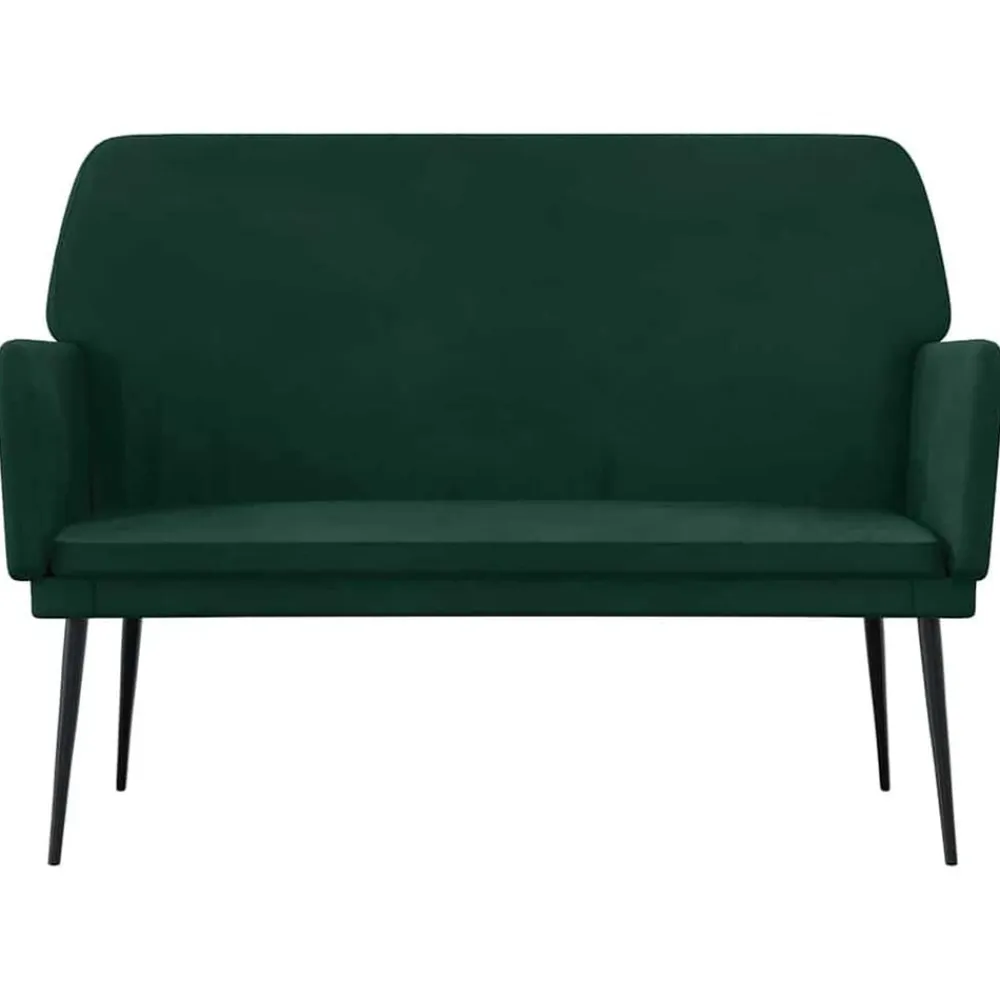 vidaXL Banco de terciopelo 108x79x79 cm Verde oscuro