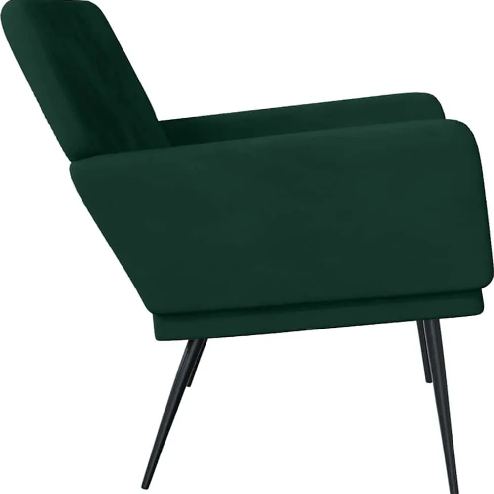 vidaXL Banco de terciopelo 108x79x79 cm Verde oscuro
