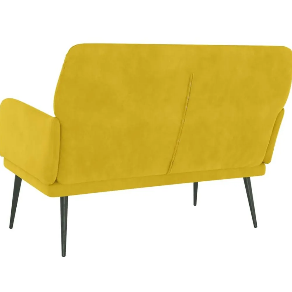 vidaXL Banco de terciopelo 108x79x79 cm Amarillo Sale