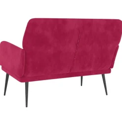 vidaXL Bancos-Banco de terciopelo rojo tinto 108x79x79 cm