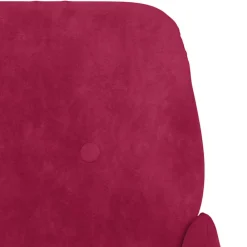 vidaXL Bancos-Banco de terciopelo rojo tinto 108x79x79 cm