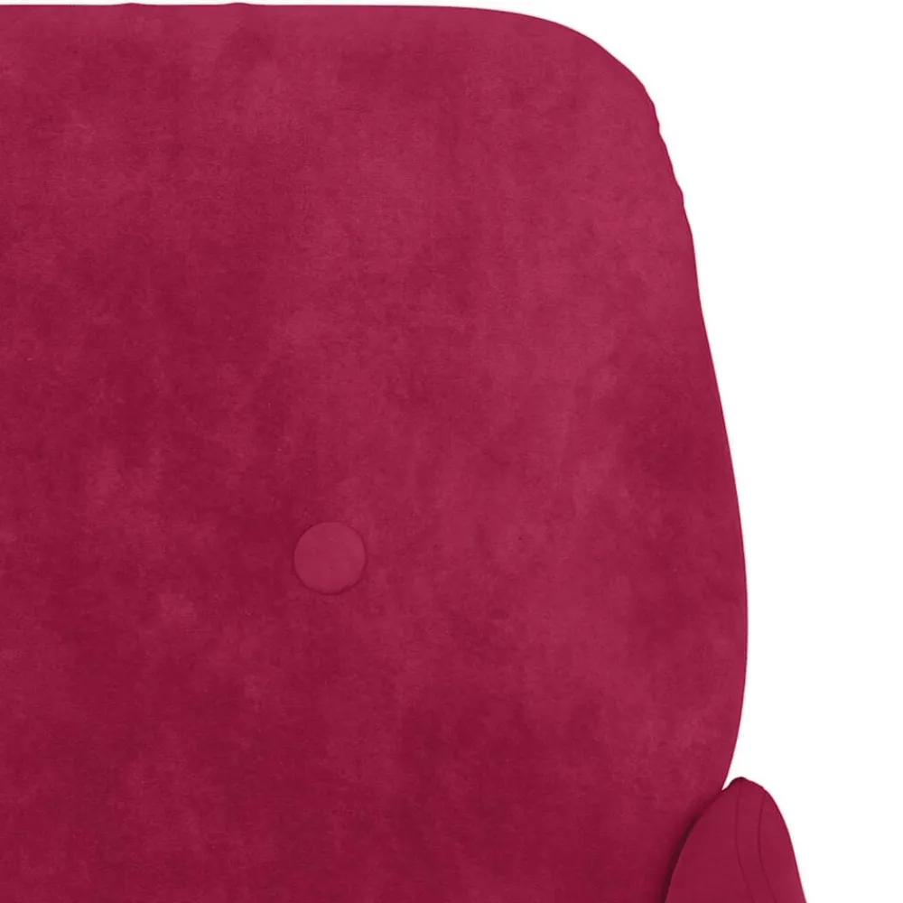 vidaXL Bancos-Banco de terciopelo rojo tinto 108x79x79 cm