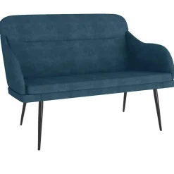vidaXL Banco de terciopelo 110x76x80 cm Azul Sale