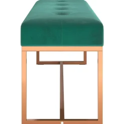 vidaXL Banco de terciopelo 110x36x45 cm Verde oscuro Sale