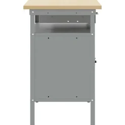 vidaXL Banco de trabajo con cajón y Gris 100 x 55 x 85 cm Negro Clearance