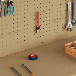 vidaXL Accesorios De Bricolaje-Banco de trabajo con cajón con estante Negro 81 x 41 x 145 cm