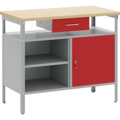 vidaXL Accesorios De Bricolaje-Banco de trabajo con cajón y Gris 100 x 55 x 85 cm