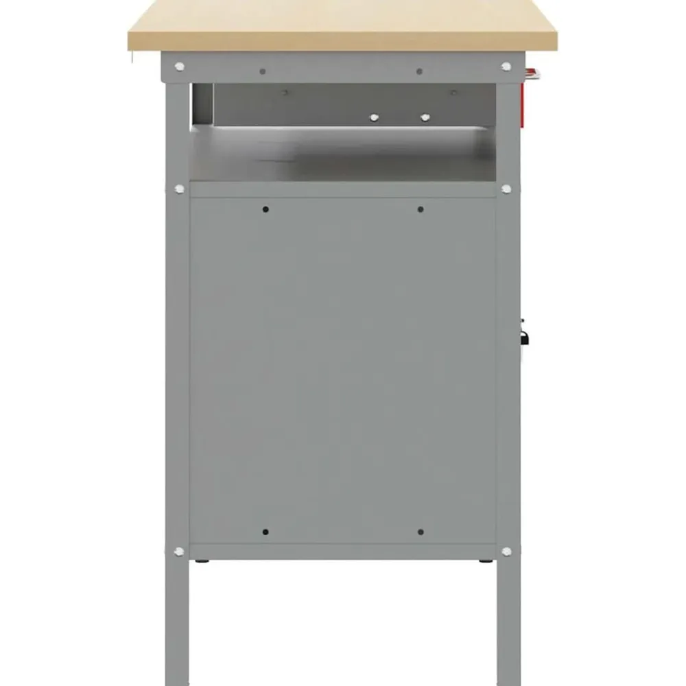 vidaXL Accesorios De Bricolaje-Banco de trabajo con cajón y Gris 100 x 55 x 85 cm
