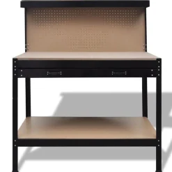 vidaXL Accesorios De Bricolaje-Banco de trabajo con tablero y cajón