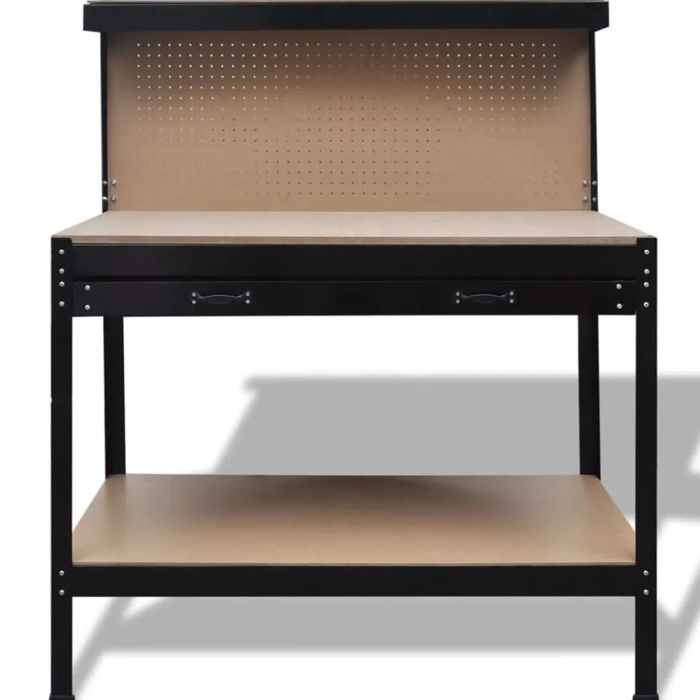 vidaXL Accesorios De Bricolaje-Banco de trabajo con tablero y cajón