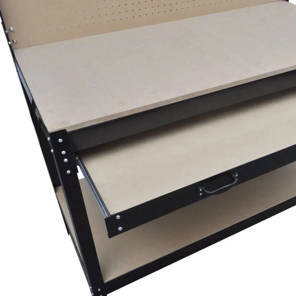 vidaXL Accesorios De Bricolaje-Banco de trabajo con tablero y cajón