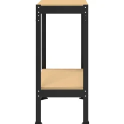 vidaXL Banco de trabajo con estante Negro 81 x 41 x 91 cm