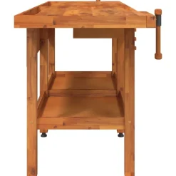 vidaXL Accesorios De Bricolaje-Banco de trabajo cajones y tornillos banco madera 192x62x83 cm