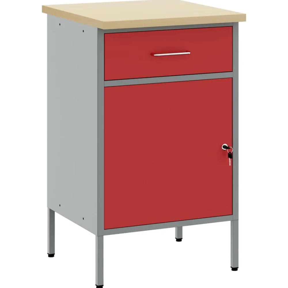 vidaXL Accesorios De Bricolaje-Banco de trabajo con cajón y Gris 50 x 55 x 85 cm