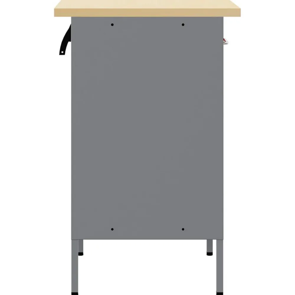 vidaXL Accesorios De Bricolaje-Banco de trabajo con cajón y Gris 50 x 55 x 85 cm