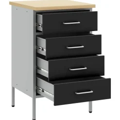 vidaXL Accesorios De Bricolaje-Banco de trabajo con cajón y Gris 50 x 55 x 85 cm