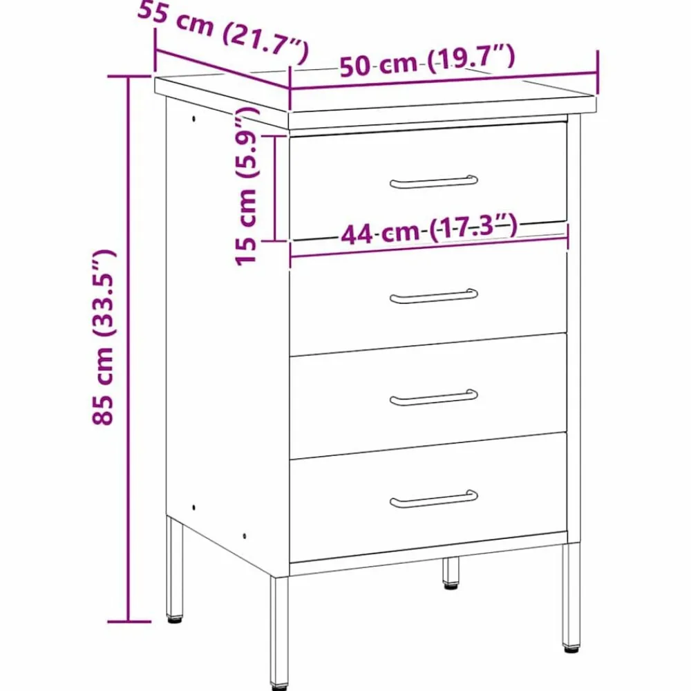 vidaXL Accesorios De Bricolaje-Banco de trabajo con cajón y Gris 50 x 55 x 85 cm
