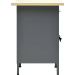 vidaXL Banco de trabajo de acero negro 160x60x85 cm Clearance