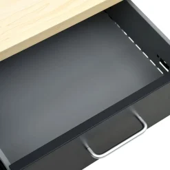 vidaXL Banco de trabajo de acero negro 160x60x85 cm Clearance