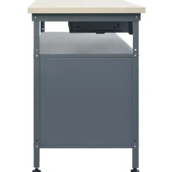 vidaXL Banco de trabajo de acero negro 120x60x85 cm Sale