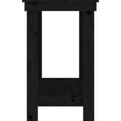vidaXL Banco de trabajo de madera maciza de pino 80x50x80 cm Negro Sale