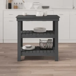 vidaXL Accesorios De Bricolaje-Banco de trabajo de madera maciza de pino 78,5x50x80 cm