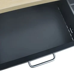 vidaXL Banco de trabajo de acero negro 120x60x85 cm Best