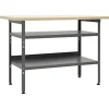 vidaXL Accesorios De Bricolaje-Banco de trabajo de acero gris 120x60x85 cm