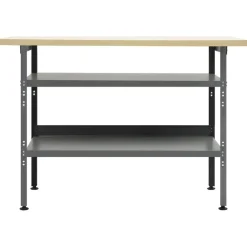 vidaXL Accesorios De Bricolaje-Banco de trabajo de acero gris 120x60x85 cm
