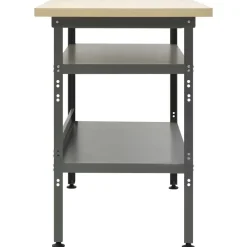 vidaXL Accesorios De Bricolaje-Banco de trabajo de acero gris 120x60x85 cm