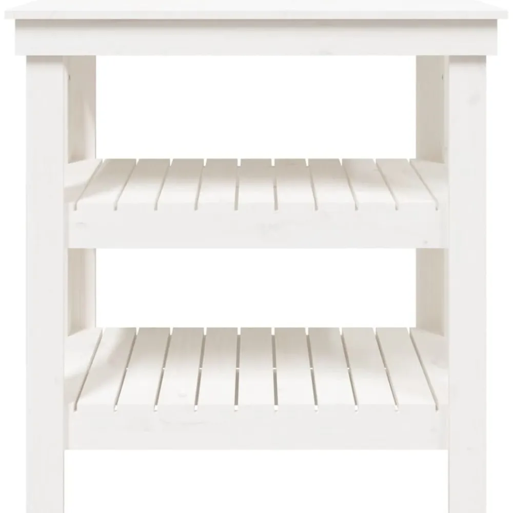 vidaXL Accesorios De Bricolaje-Banco de trabajo de madera maciza de pino 78,5x50x80 cm