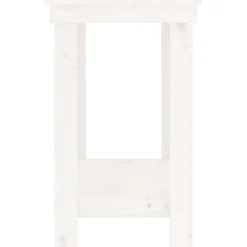 vidaXL Banco de trabajo de madera maciza de pino 80x50x80 cm Blanco Hot