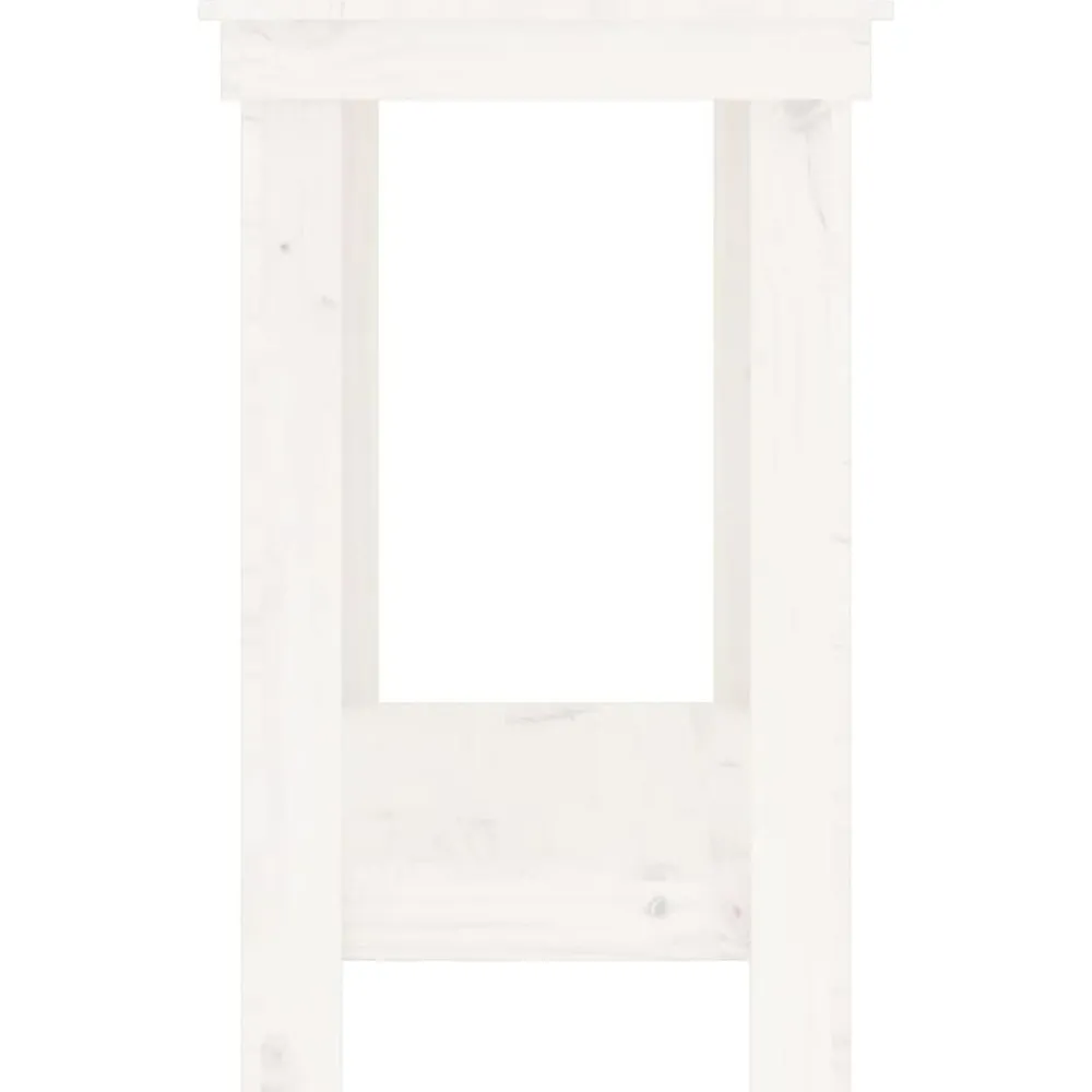 vidaXL Banco de trabajo de madera maciza de pino 80x50x80 cm Blanco Hot