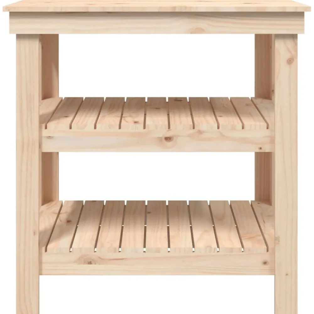 vidaXL Accesorios De Bricolaje-Banco de trabajo de madera maciza de pino 78,5x50x80 cm