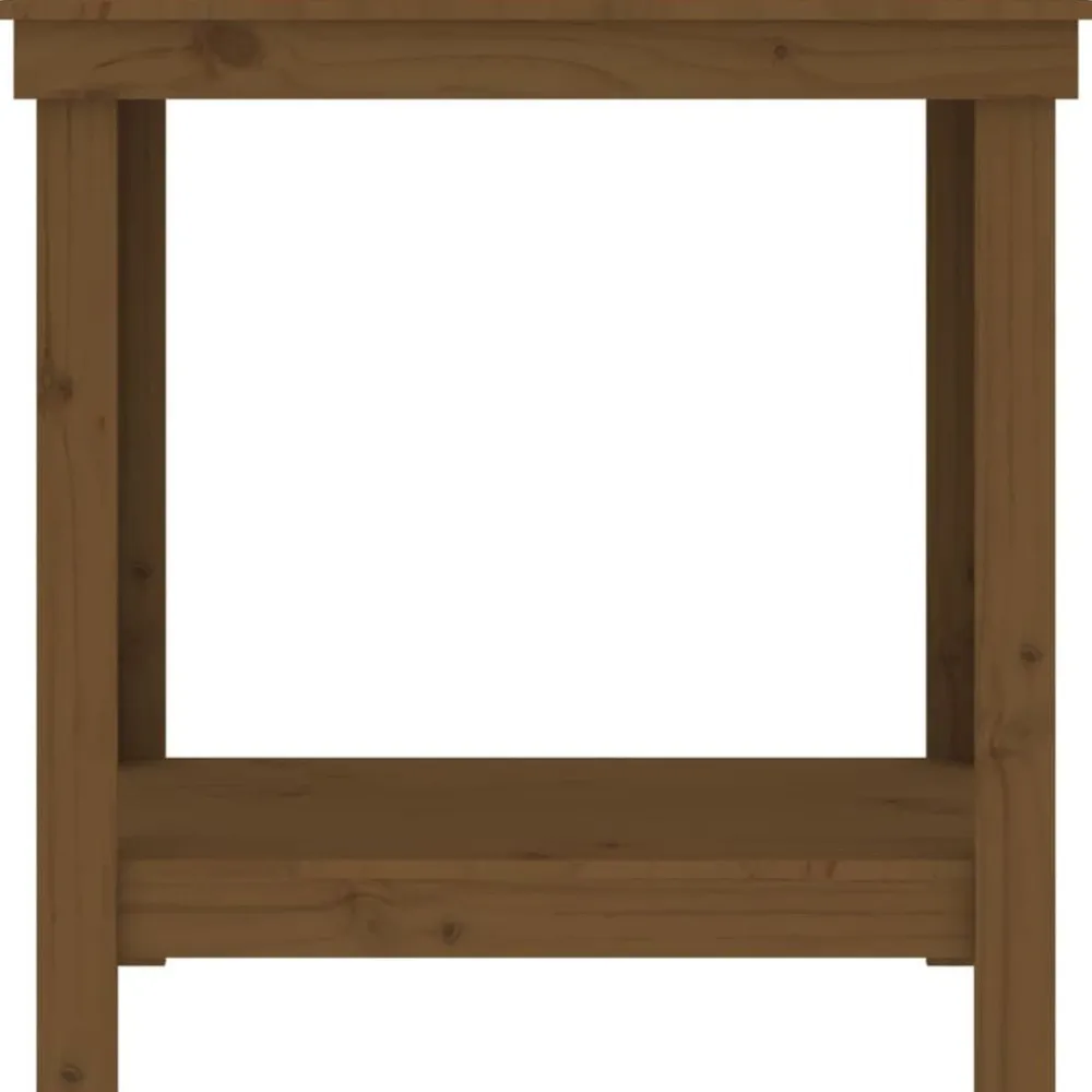 vidaXL Banco de trabajo madera maciza de pino marrón miel 80x50x80 cm Marrón miel Sale