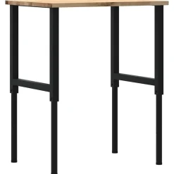 vidaXL Accesorios De Bricolaje-Banco de trabajo madera maciza de roble 80x60x(71,5-98) cm