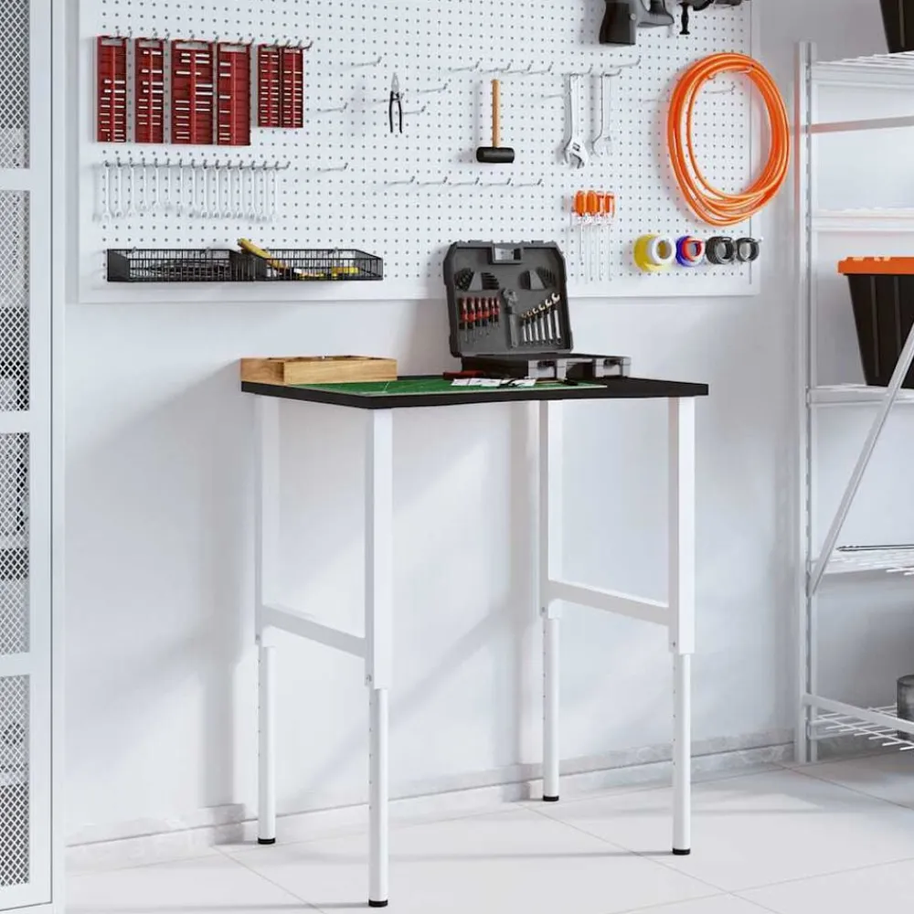 vidaXL Accesorios De Bricolaje-Banco de trabajo madera roble marrón oscuro 80x60x(71,5-98) cm
